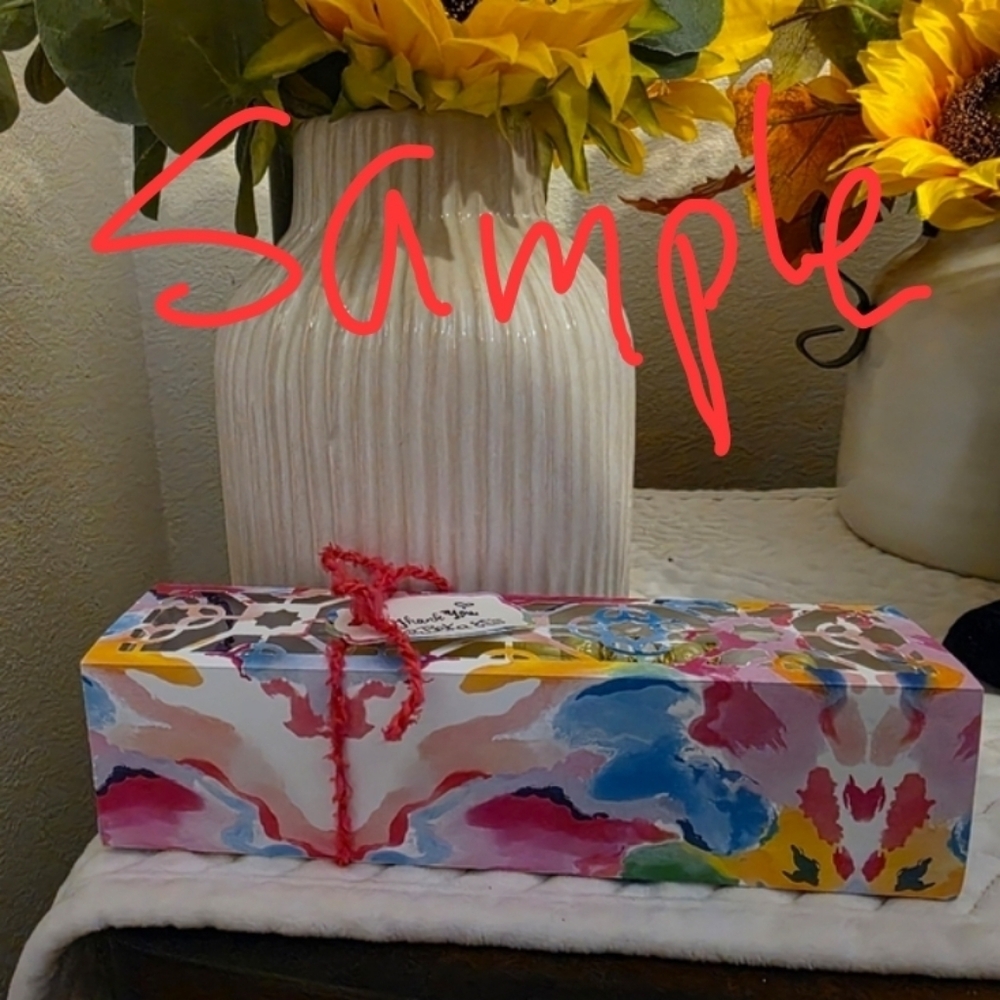 Handcafted Lampwork Beaded Make Up Brush Set With Gift Box & Tag - NIP - Picture 5 of 6